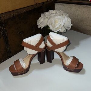 Vince Camuto Brown Strappy Heels